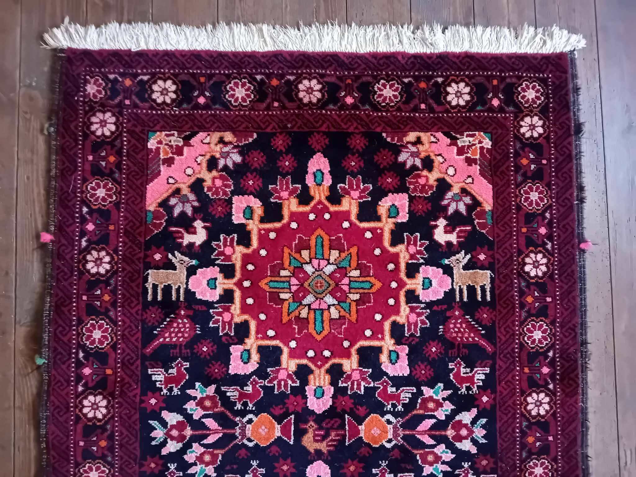 Handmade Belouch Persian rug 187x93cm