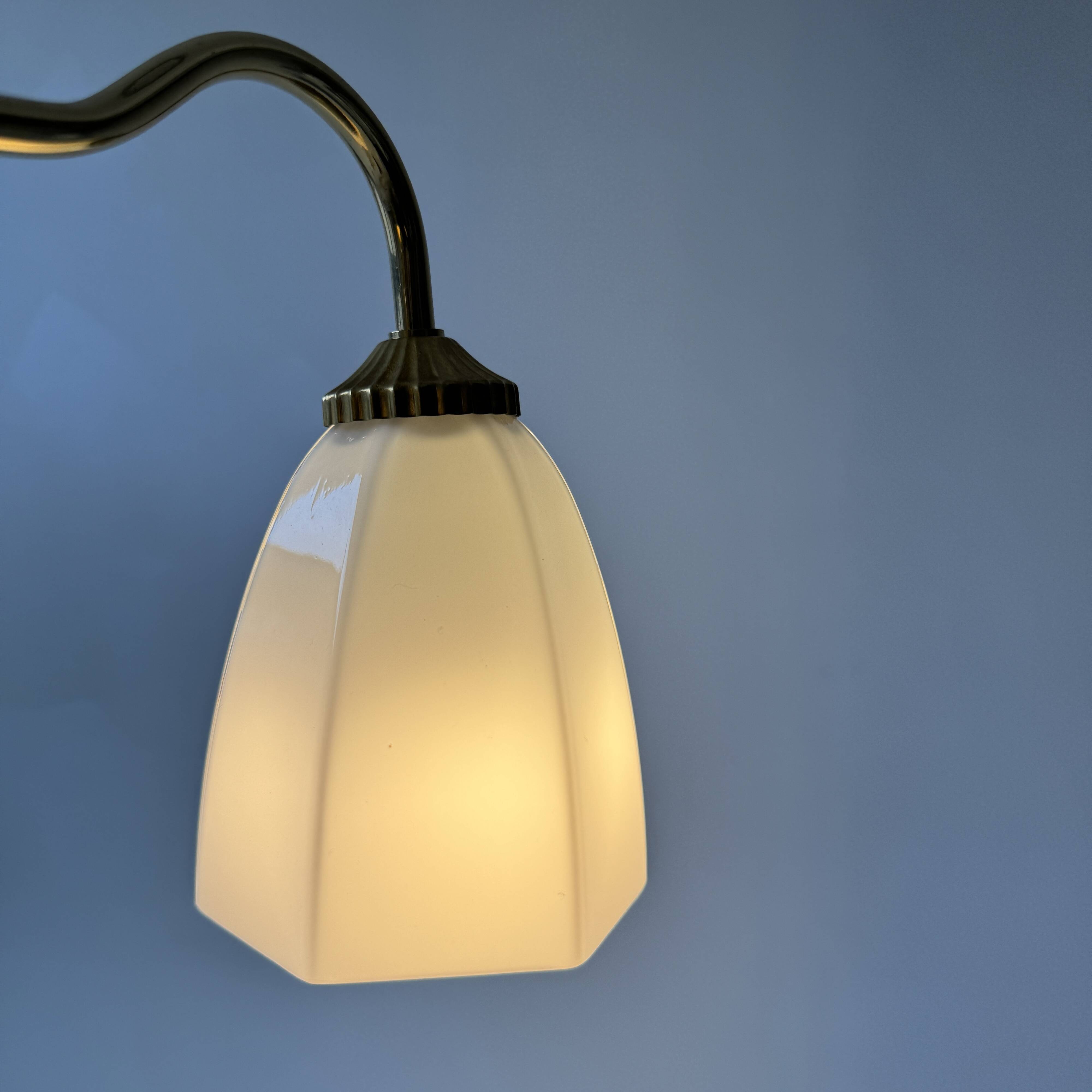 Pair of old vintage opaline sconces