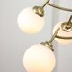 Mid-century Italian Brass and Opaline Chandelier, 50s