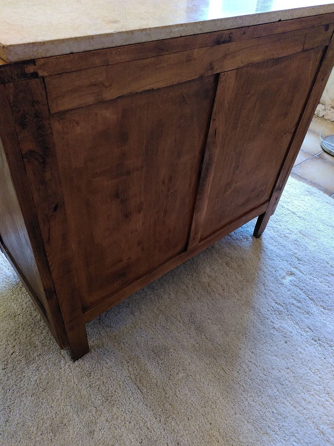 Art Deco chest of drawers, marble top