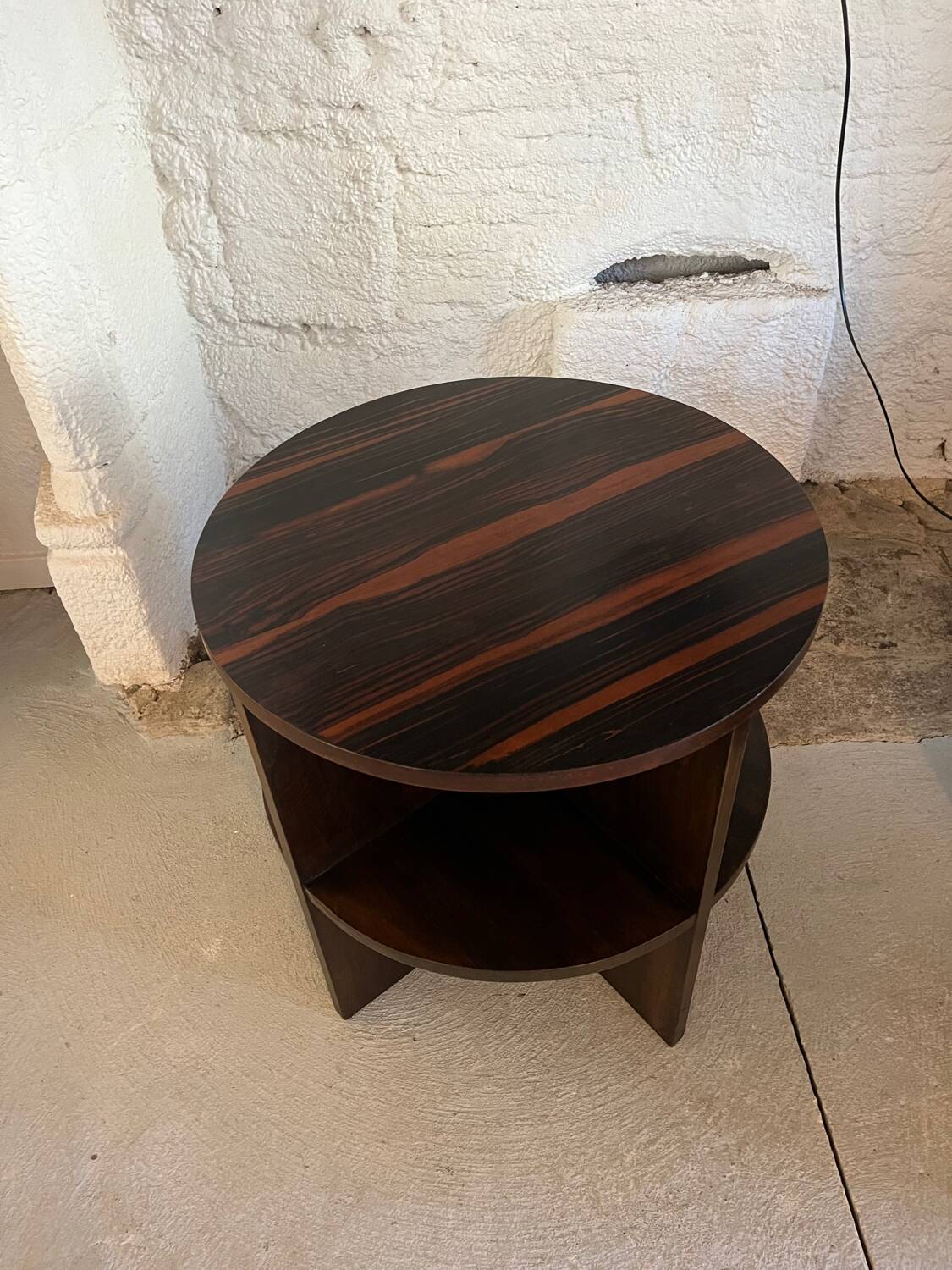 Ensemble Guéridon et Fauteuil Art Déco En palissandre