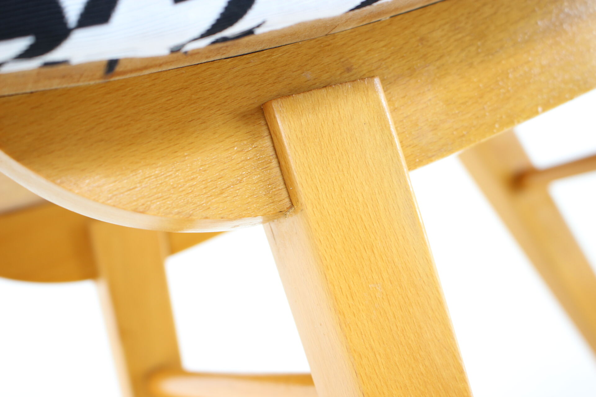 1970s Wood Stool, Czechoslovakia