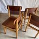 Quatre chaises basses Kvetny et Sonners Stolefabrik Danemark 1960