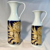 Ensemble de 5 vases cobalt