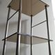 Side table in chrome and smoked glass