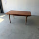 Rectangular extendable table in Scandinavian design made of solid teak.