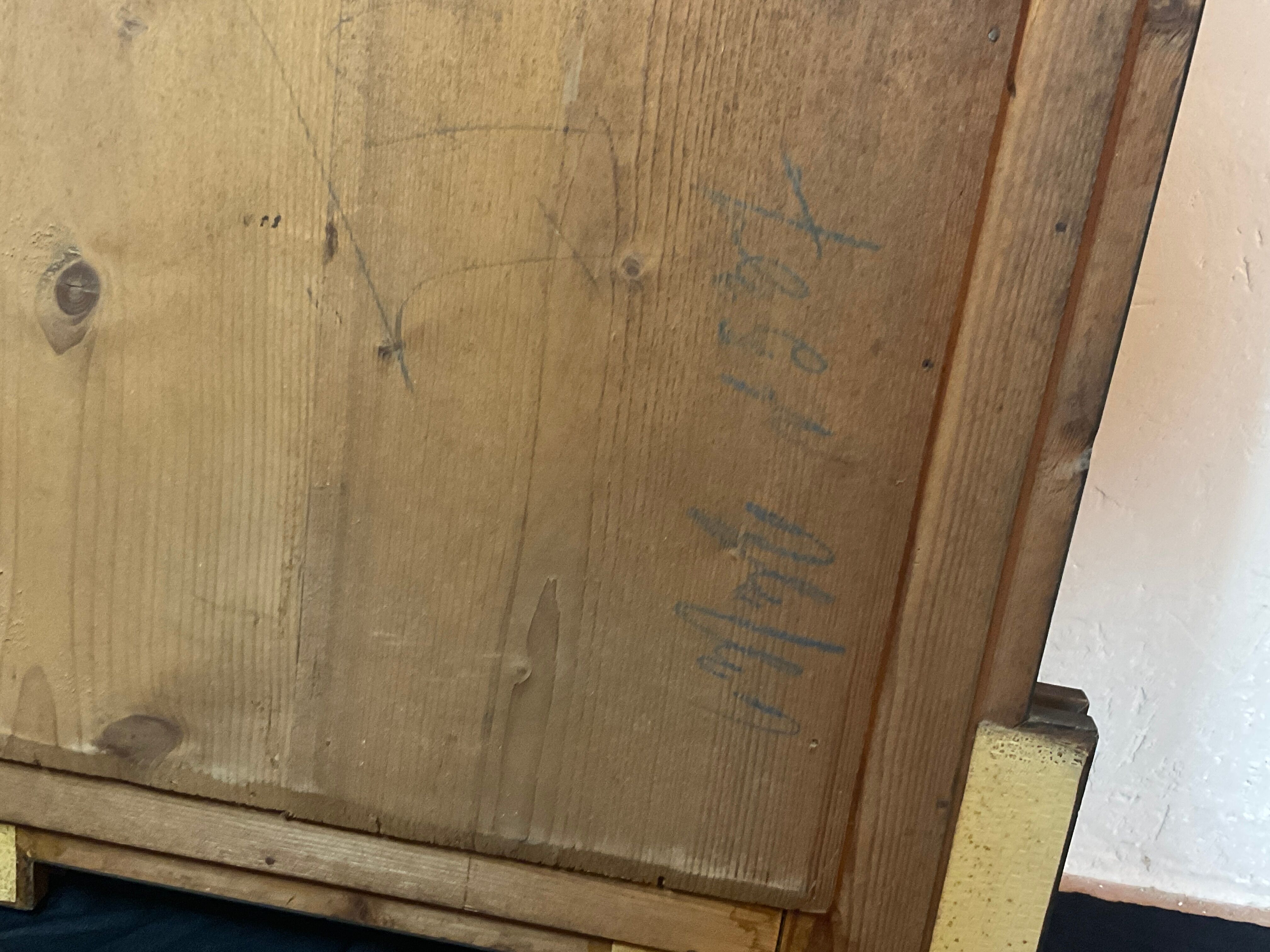 Mirror design art deco in wood geometric shape 58x84cm