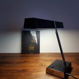 Large Scandinavian desk lamp designer Jac Jacobsen editor Luxo in black and chrome lacquered metal