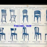 Bistro "terrace" chair by FISCHEL N°25 1/2 - 1929 - Rattan -
