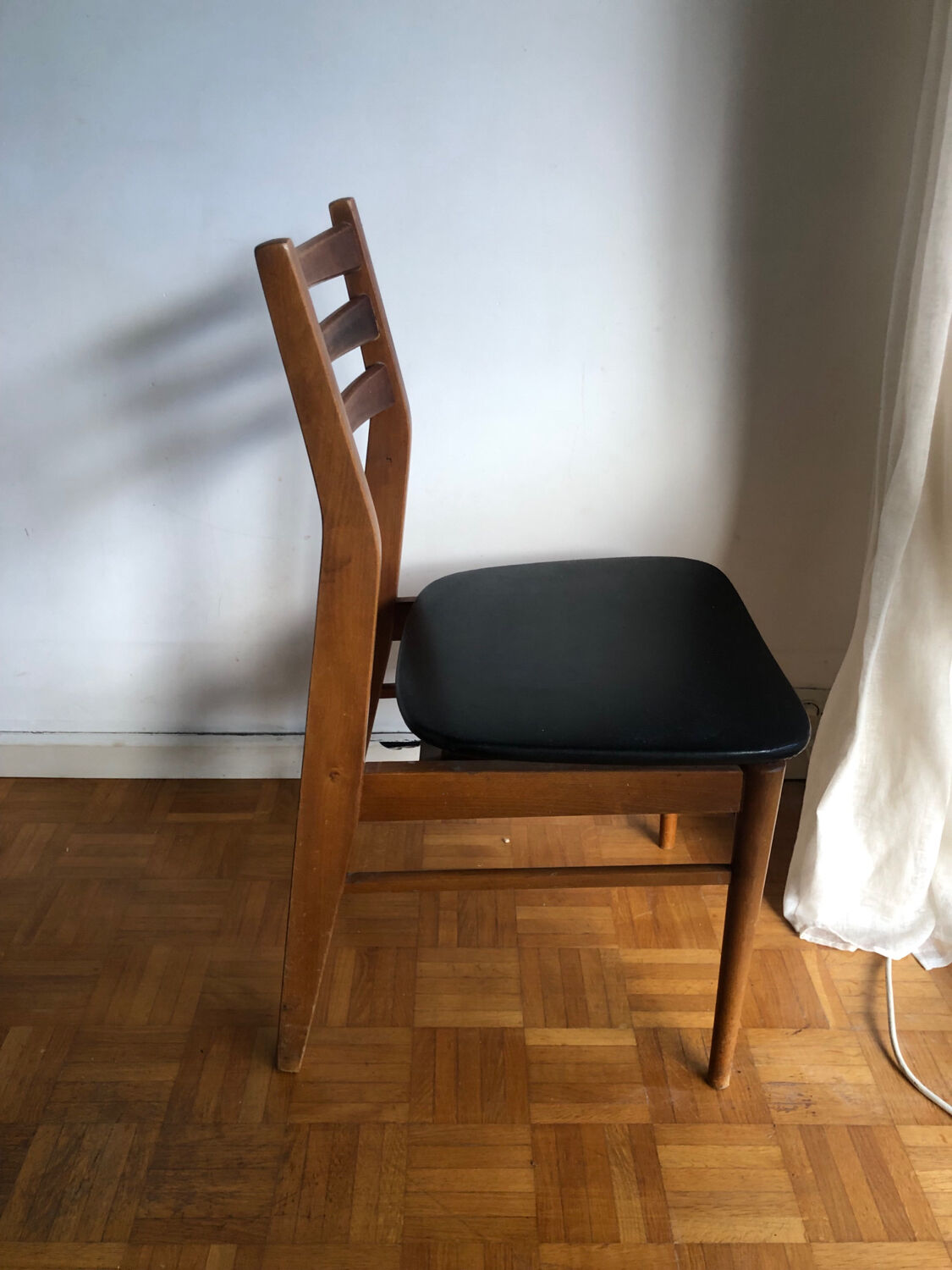 Series of four Scandinavian ash chairs