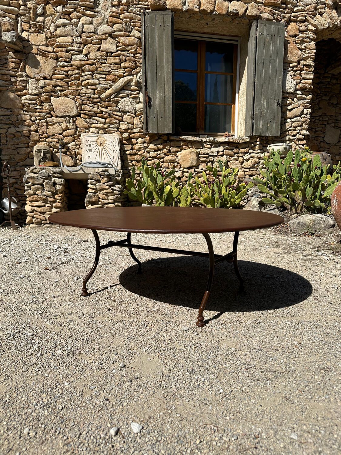 Handcrafted wrought iron coffee table