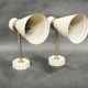 Pair of 1960s German Stilnovo Style Brass and Cream Adjustable Wall Sconces
