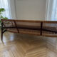 Sofa Series 400 Mid-Century in Teak with Rattan Backrest by Hartmut Lohm