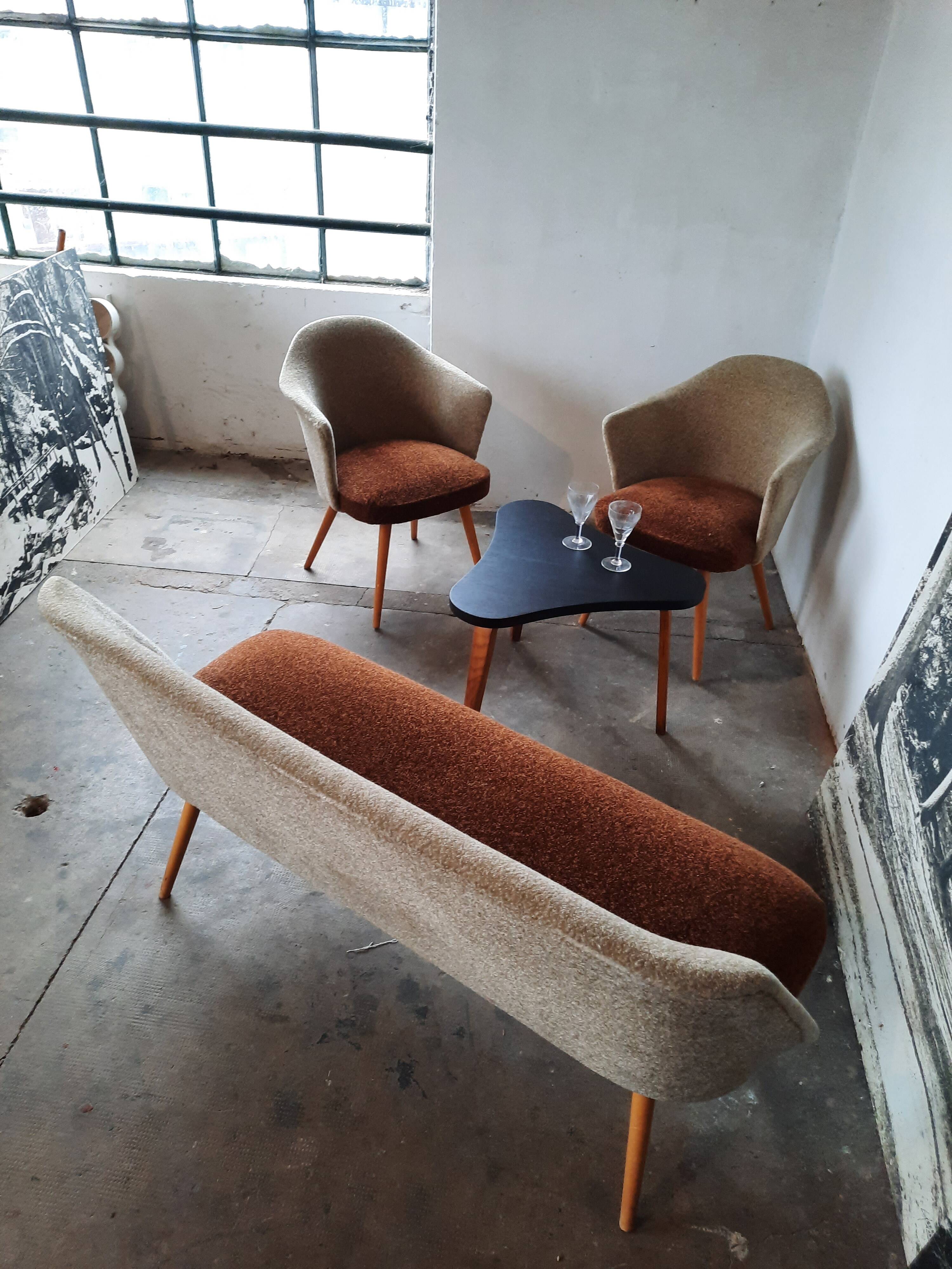 2 armchairs published by Thonet, 1960