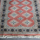 Handmade oriental carpet XXth Pink background 159 x 96 cm