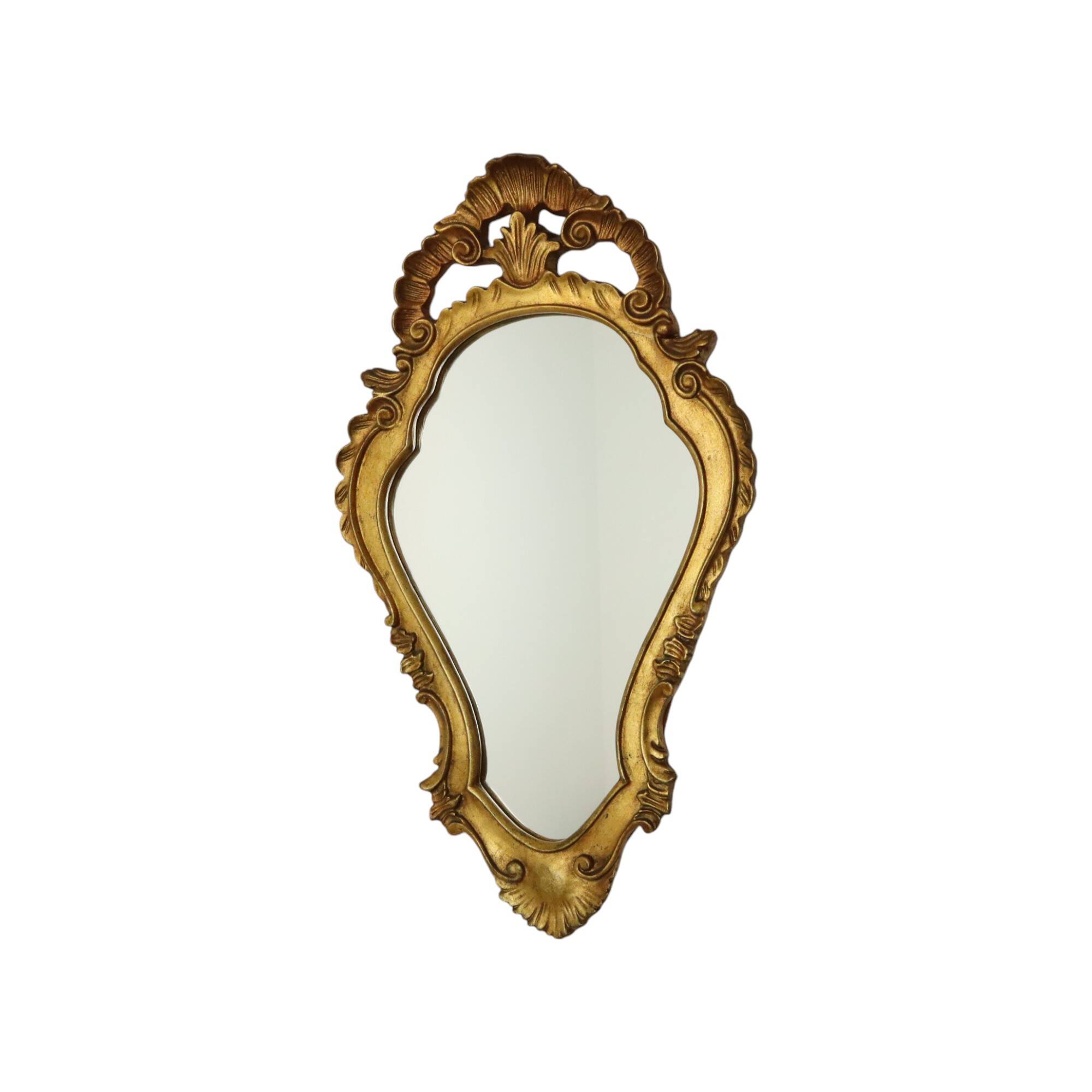 Mid Century Crested Mirror Classic Gold Mirror France