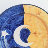 Decorative plate ceramic moon