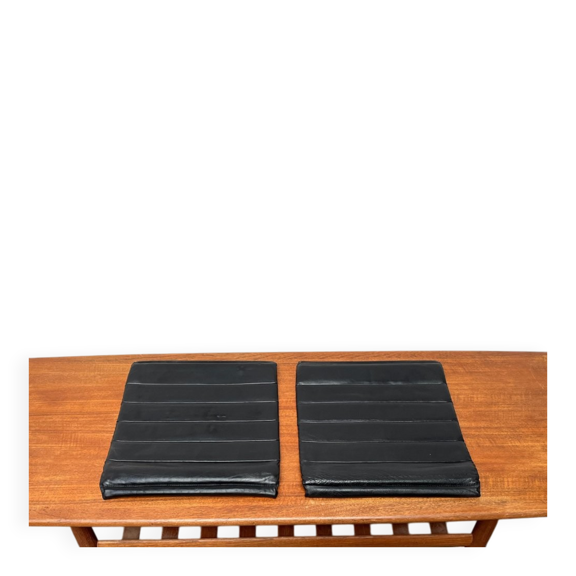 Leather cushion for postmodern Kreuzschwinger chair by Till Behrens, 1980s, set of 2.