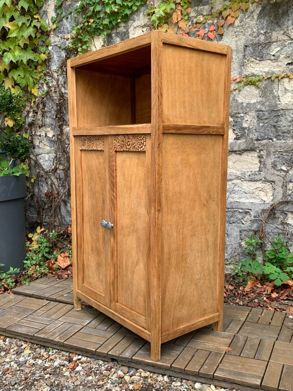 Buffet parisien art déco bois brut 1930