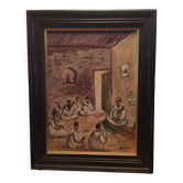 orientalist oil on canvas signed Lakroune