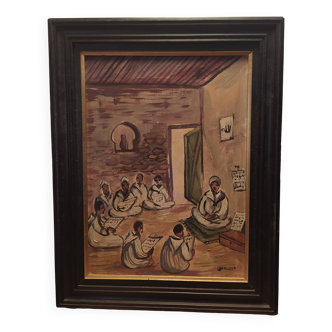 orientalist oil on canvas signed Lakroune