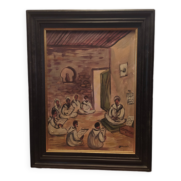 orientalist oil on canvas signed Lakroune