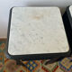 Pair of marble and wood bedside curved feet