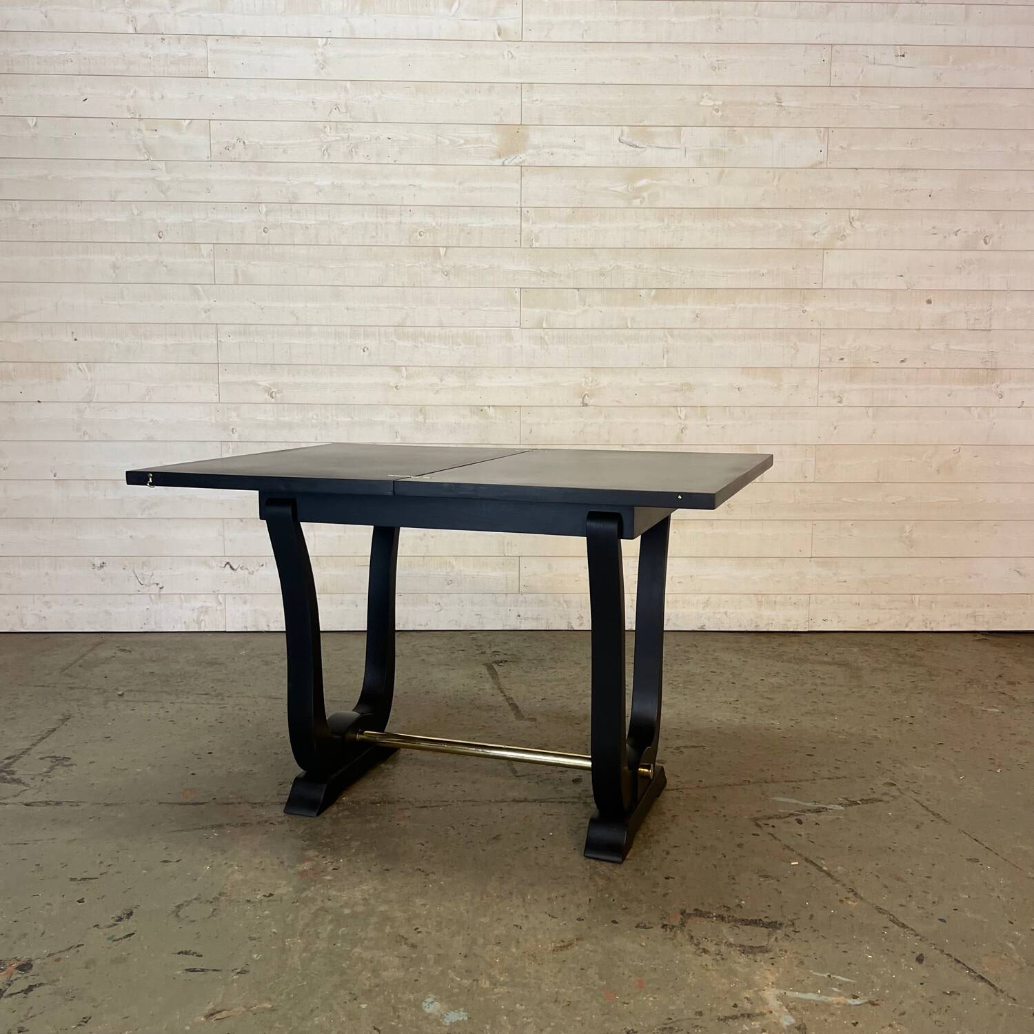 Table de jeux art deco avec plateau dépliant