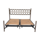 Double bed in burnished brass