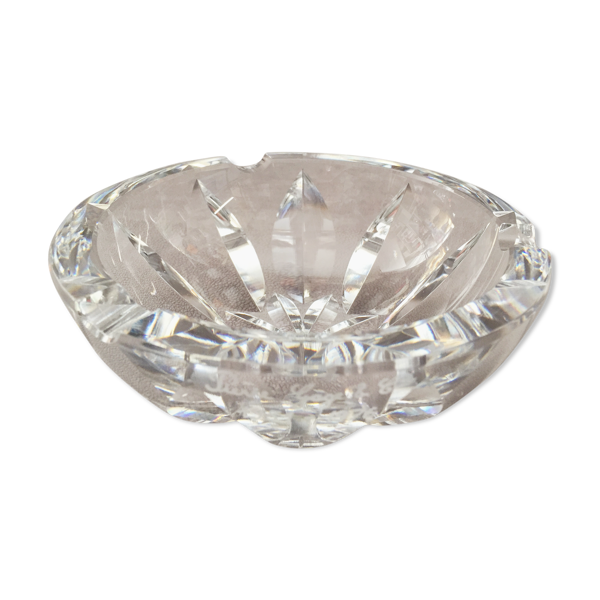 Cendrier vintage en cristal massif signé pierre gage 1951-1976 design art