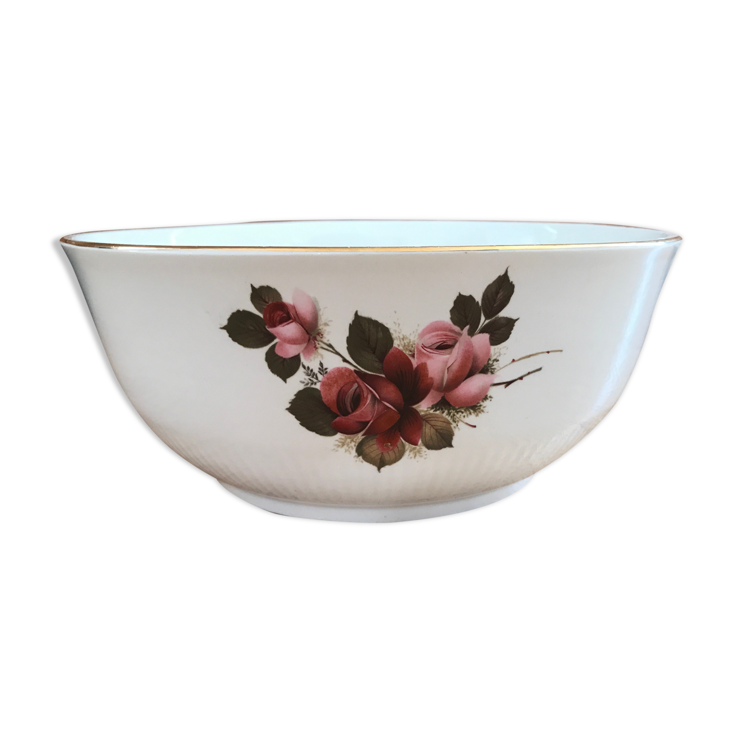 Sarreguemines salad bowl with Richemond decoration