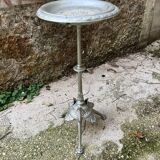 Table d'appoint guéridon porte plante en fonte argenté