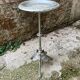 Side table pedestal table with silver cast iron plant