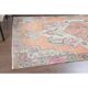1970s Turkish Oushak Handmade Wool Cotton Orange Area Rug 121x220