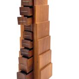 Wooden drawers jewelry box, Italy 1970s