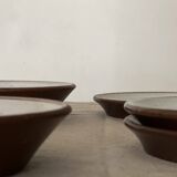 Dessert service in Gien stoneware, vintage 1970