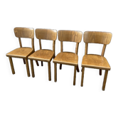 4 chaises bistrot Bois courbé Restaurant Paris bistrot baumann 1970