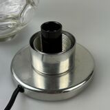 60s 70s table lamp bedside lamp chrome Doria glass space age design