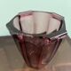 Faceted Art Deco vase in purple glass