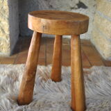 Tabouret tripode en bois vers 1950