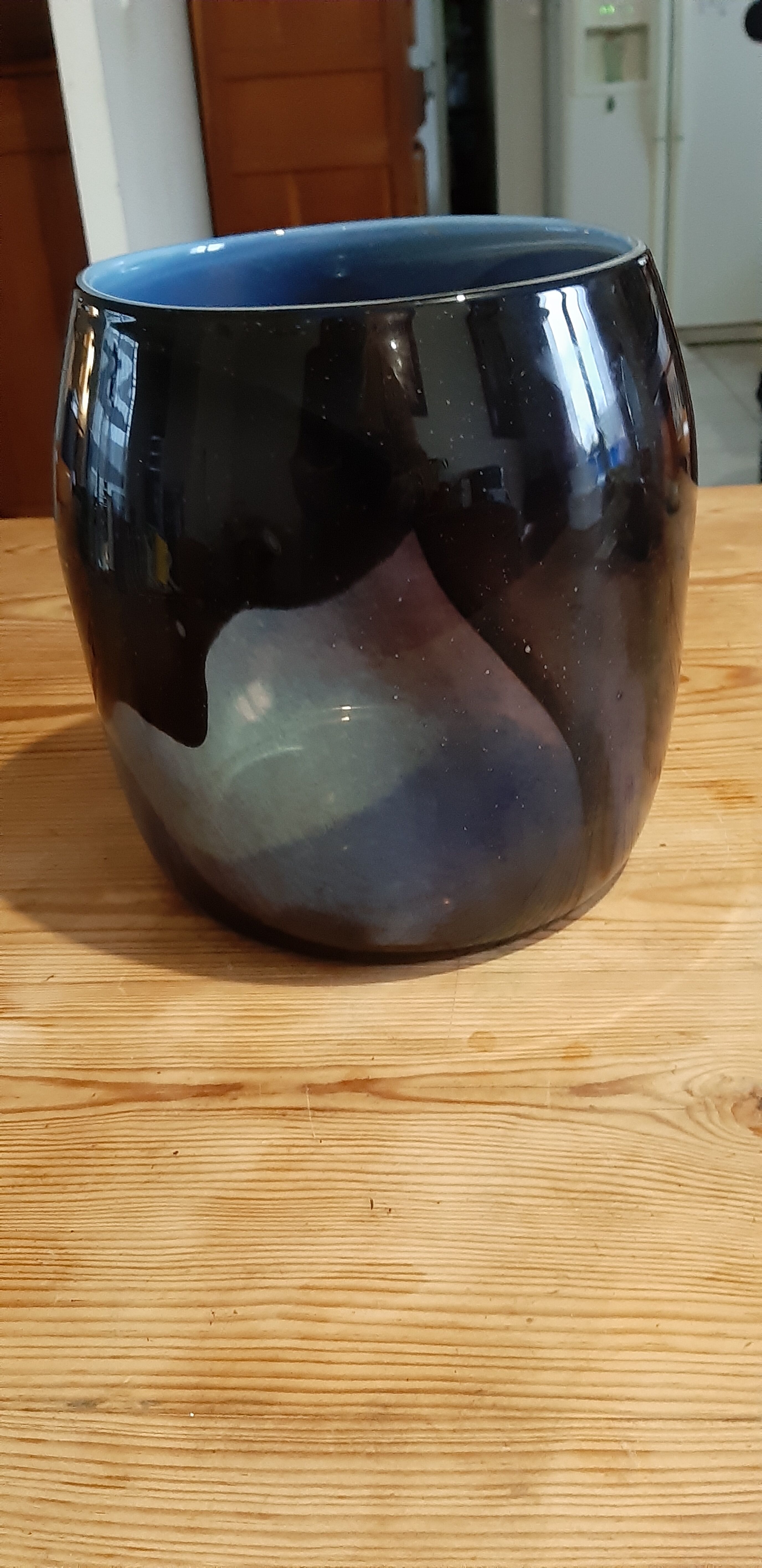 Vintage multilayer two-tone glass vase