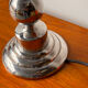 Mid-century Scandinavian sculptural lamp chrome 1970