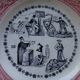 Lot of 10 Gien opaque porcelain dessert plates