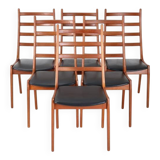 Set of 6 Korup Stolefabrik teak chairs in the style of Kai Kristiansen