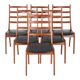 Set of 6 Korup Stolefabrik teak chairs in the style of Kai Kristiansen
