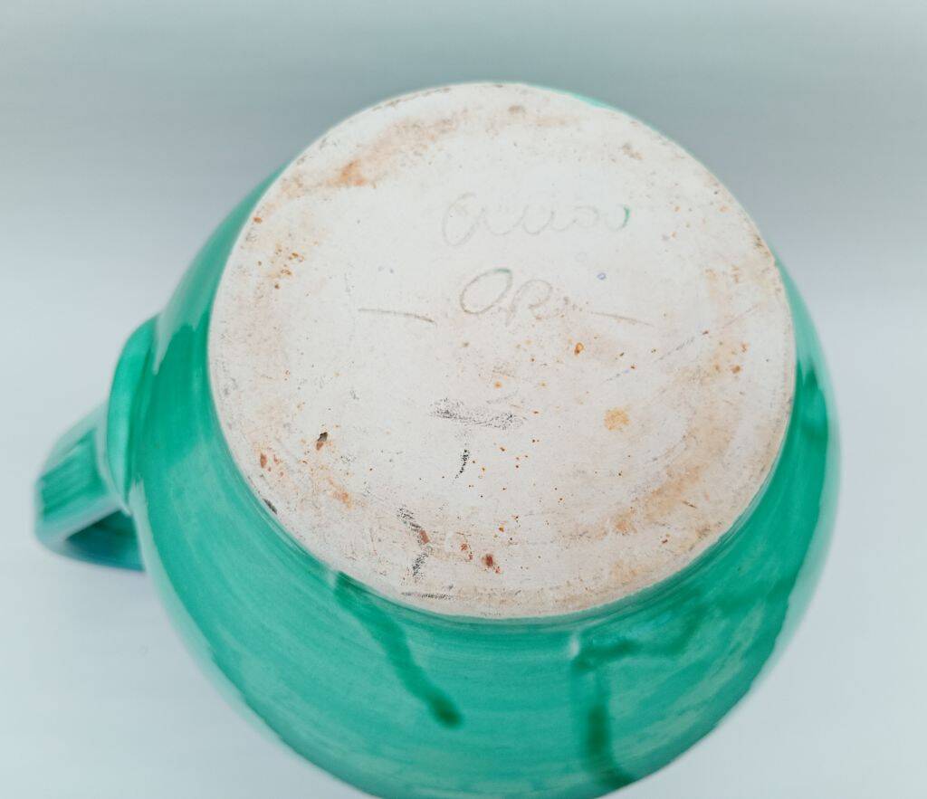 Vintage Mid-Century Ceramic Pitcher in Ombré Style