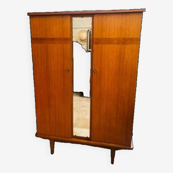 Armoire pieds compas miroir