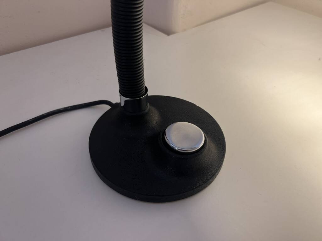 Lampe de table chromée Hillebrand Space Age vintage rétro