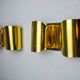 Pair of "Foglios" brass wall lights, Italy, 1970