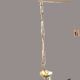 Mid Century Suspension, 5 globes in brass and opal glass, Honsel Leuchten